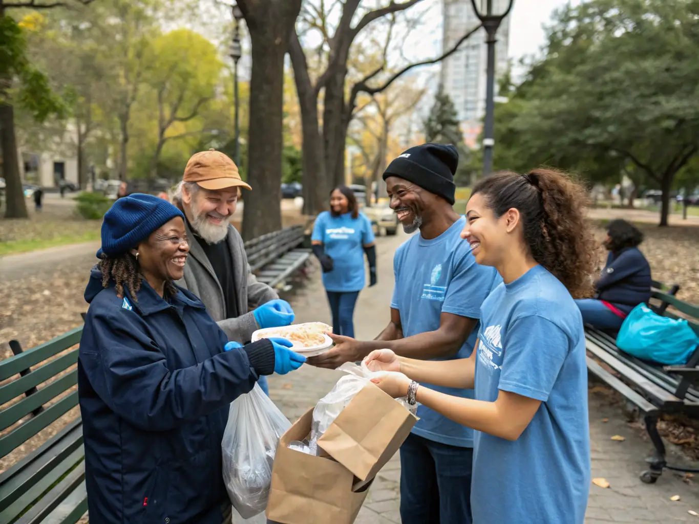 A heartwarming photo of volunteers assisting in a community project organized by ALTIUS SPORT&CULTURE, demonstrating the organization's commitment to social responsibility and community support.